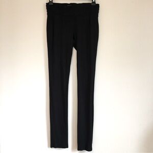 One & One Black Slim Pull On Stretch Pants